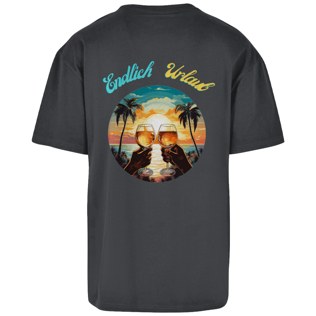 Premium Oversized T-Shirt "Urlaub 1" (Backprint)