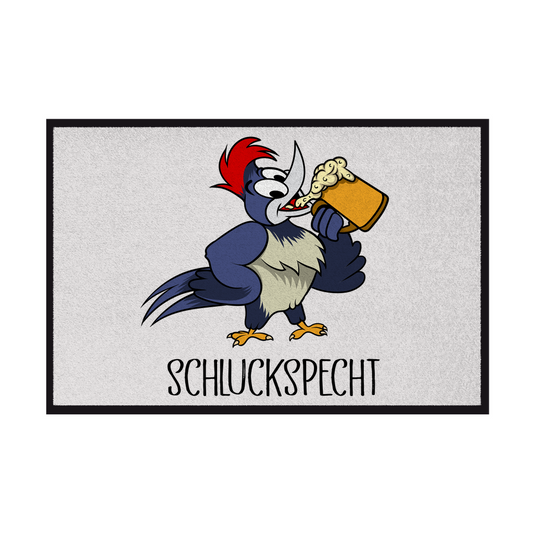 Premium Fußmatte "Schluckspecht"