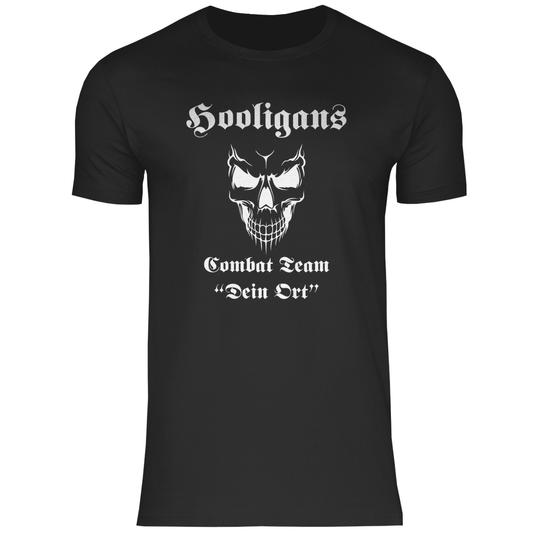 Premium T-Shirt "Hooligans Combat Team" (personalisierbar)