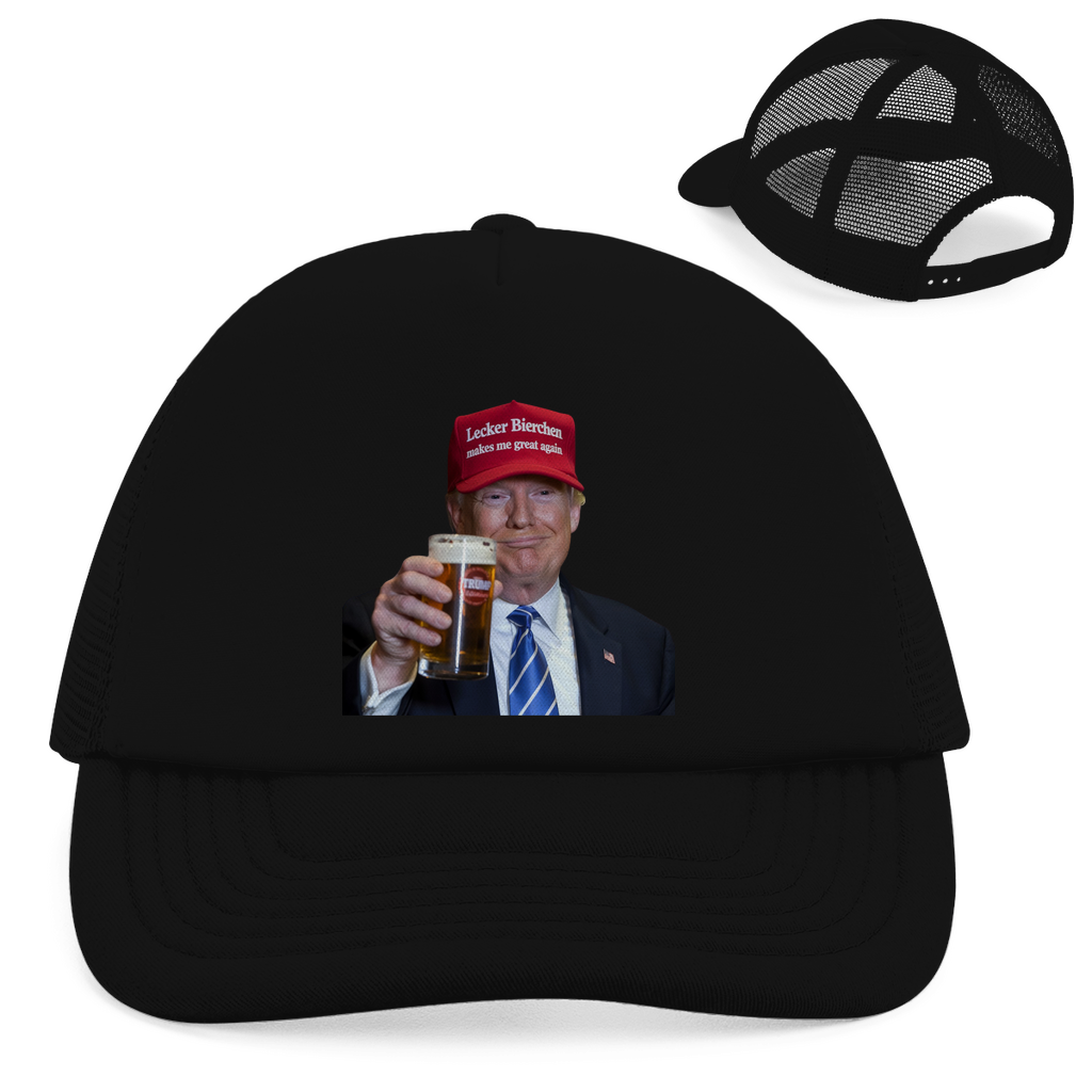 Premium Trucker Cap "Trump - Lecker Bierchen" (Snapback)