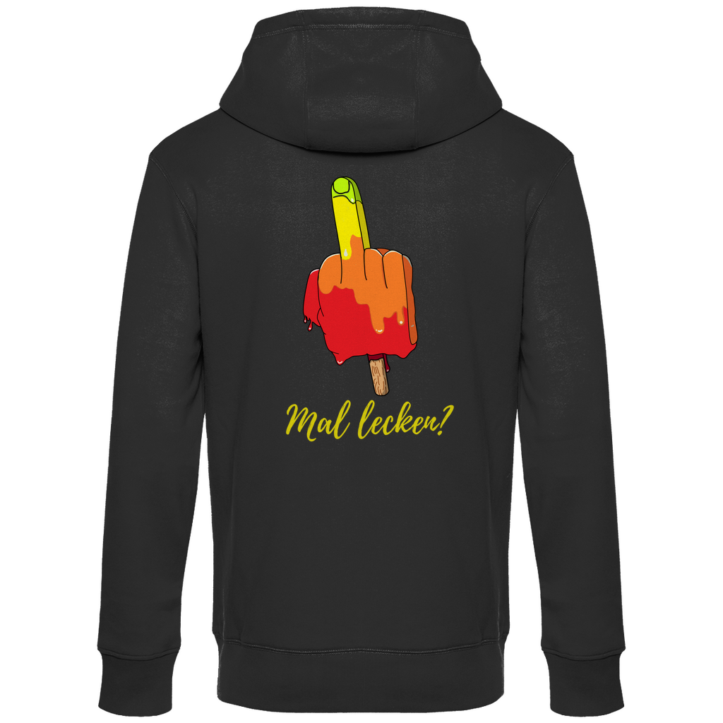 Premium Hoodie "mal lecken?" (Backprint)