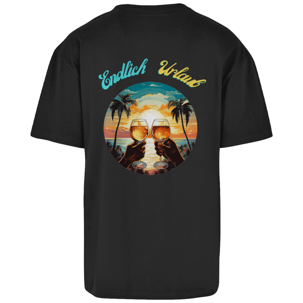 Premium Oversized T-Shirt "Urlaub 1" (Backprint)