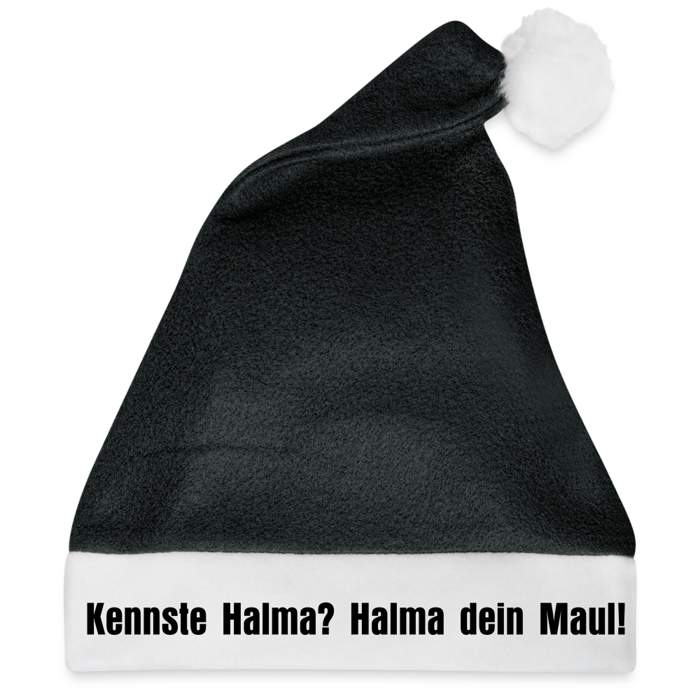 Weihnachtsmütze "Kennste Halma?" - Schwarz/Weiß