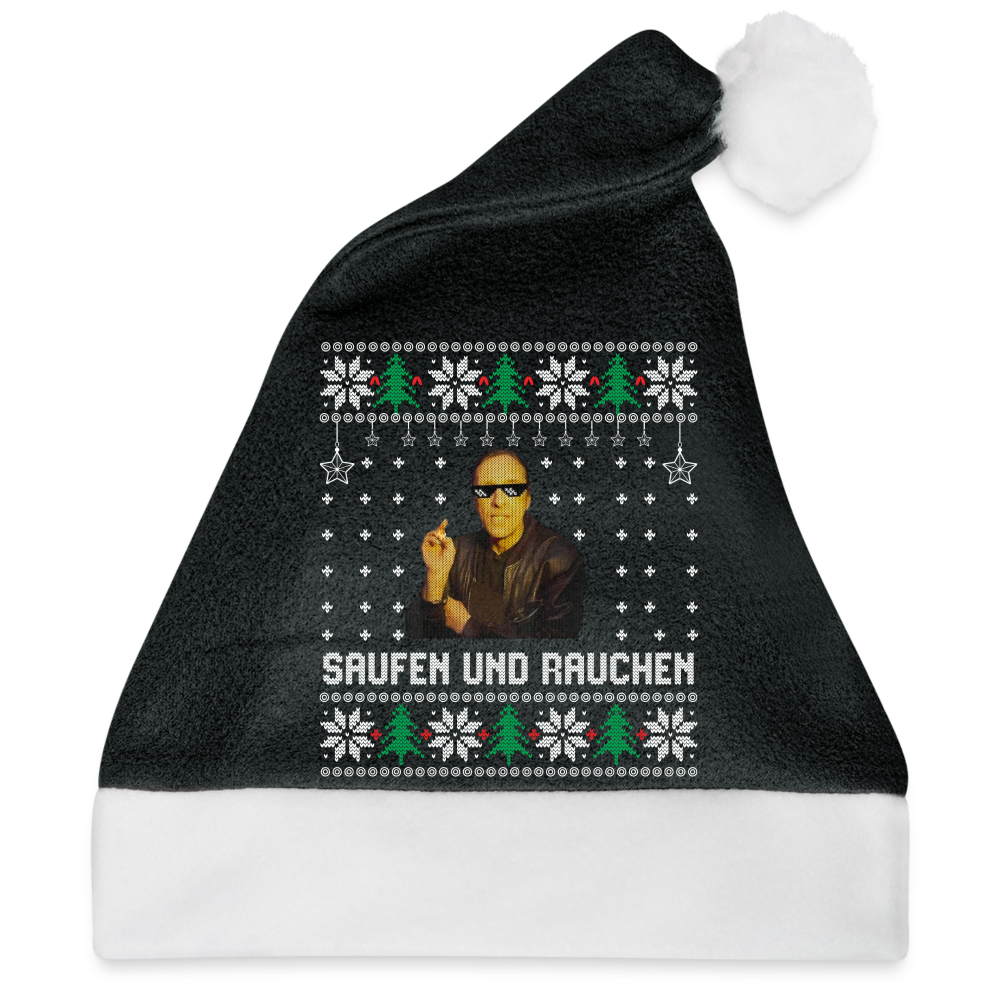 Weihnachtsmütze "Arno" - Schwarz/Weiß