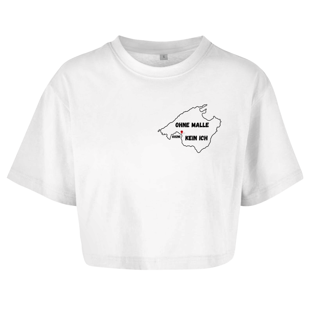 Premium Crop Top "ohne Malle, kein ich [Baumi Edition]"