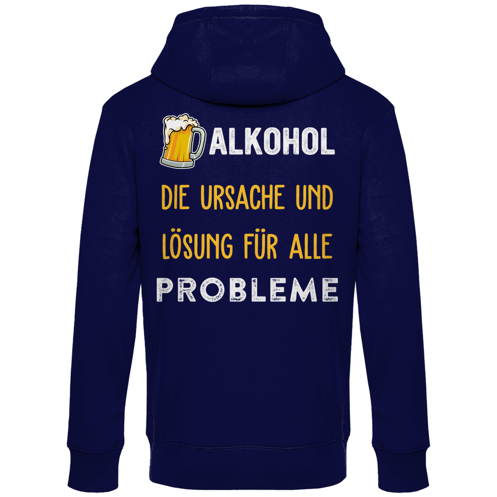 Premium Hoodie "Problem und Lösung" (Backprint)