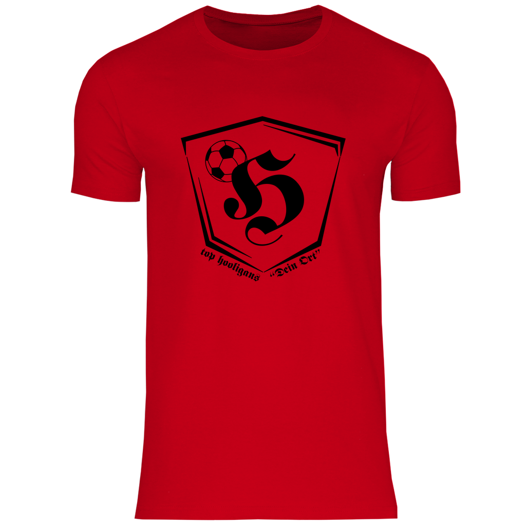 Premium T-Shirt "Top Hooligans Headquarters" (personalisierbar)