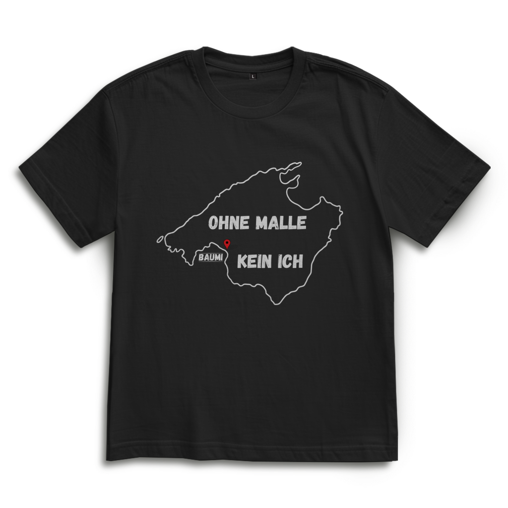 Premium Oversized T-Shirt "ohne Malle, kein ich [Baumi Edition]"