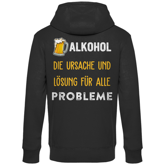 Premium Hoodie "Problem und Lösung" (Backprint)