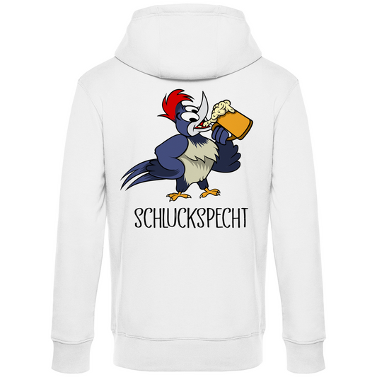Premium Hoodie "Schluckspecht" (Backprint)