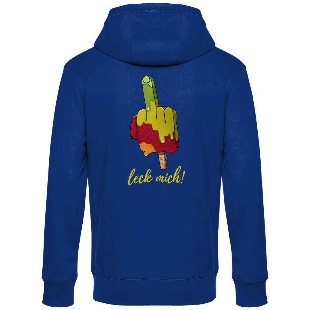 Premium Hoodie "leck mich!" (Backprint)