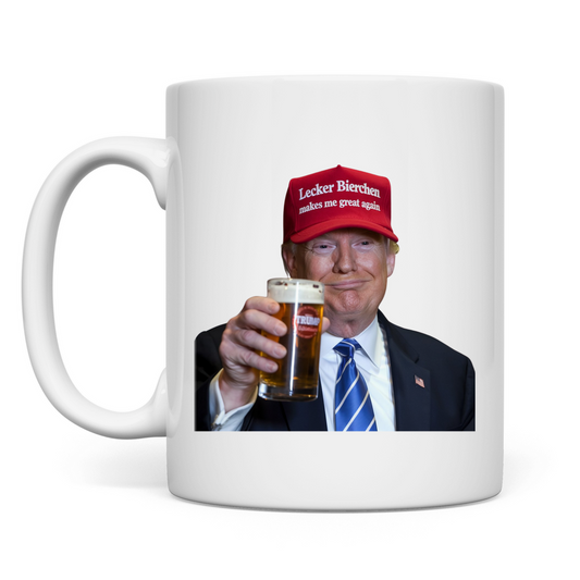 Premium Tasse "Trump - Lecker Bierchen"