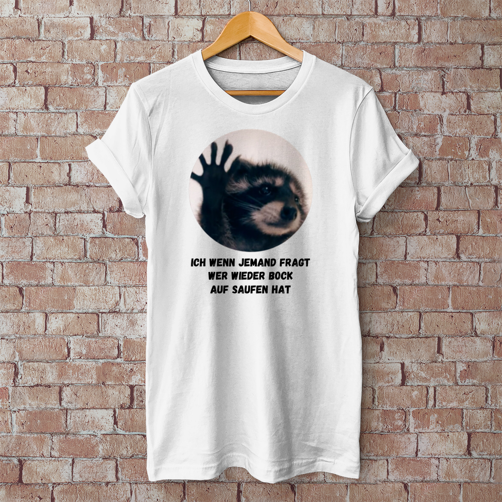 Premium T-Shirt "Waschbär Saufi"