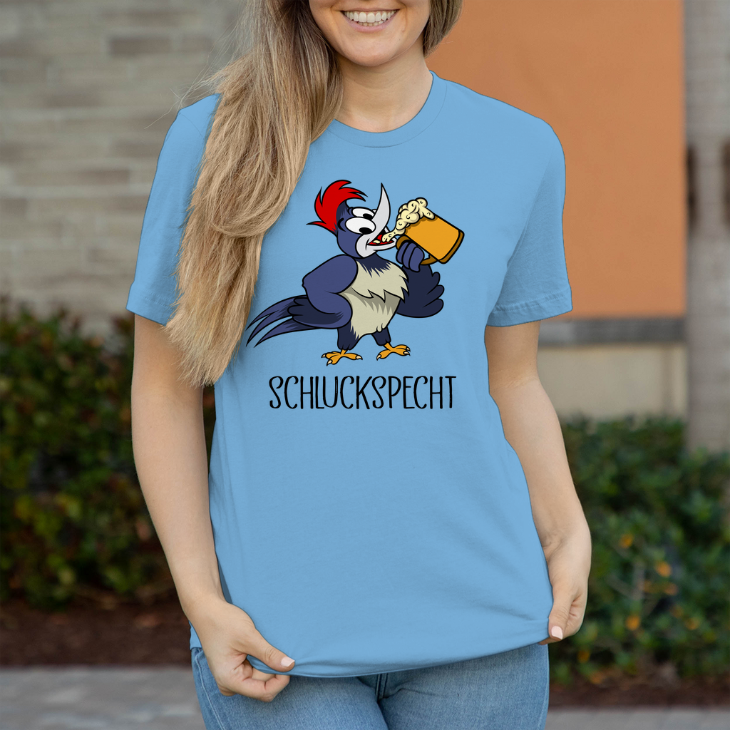 Premium T-Shirt "Schluckspecht" (Woman)