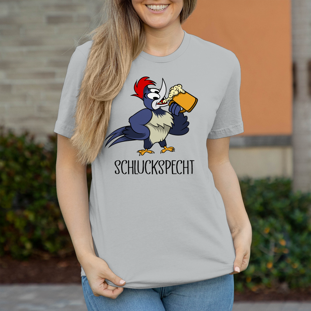 Premium T-Shirt "Schluckspecht" (Woman)