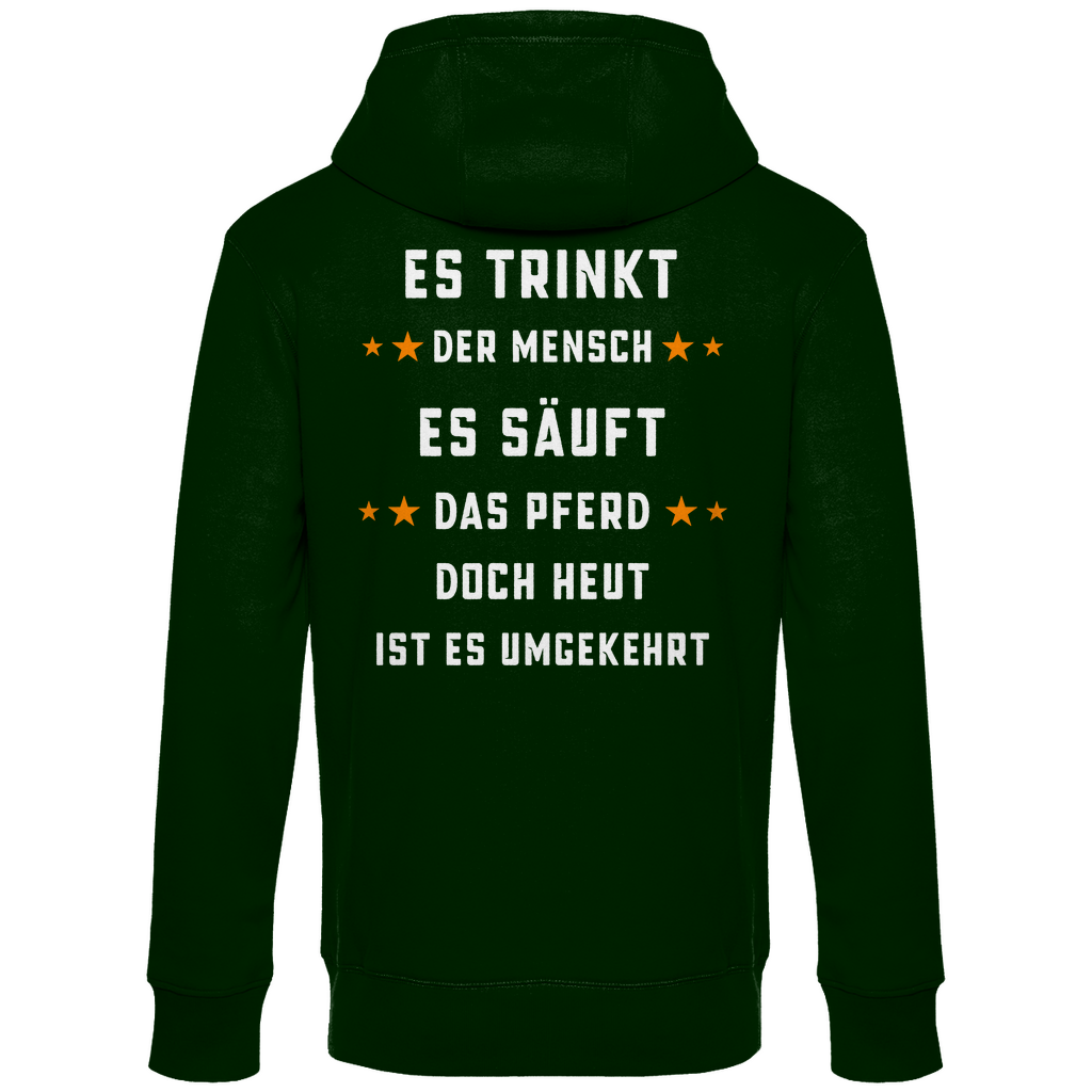 Premium Hoodie "Es trinkt der Mensch" (Backprint)