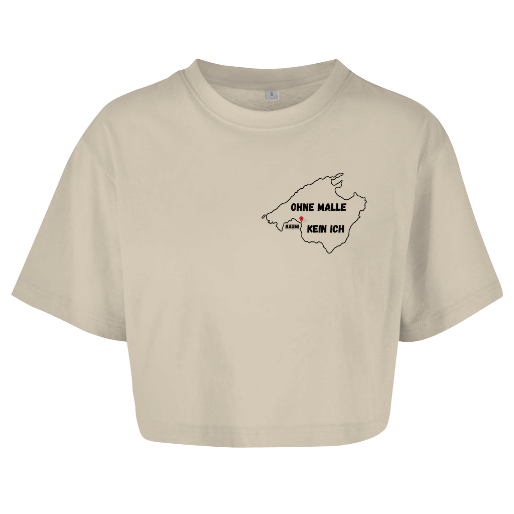 Premium Crop Top "ohne Malle, kein ich [Baumi Edition]"