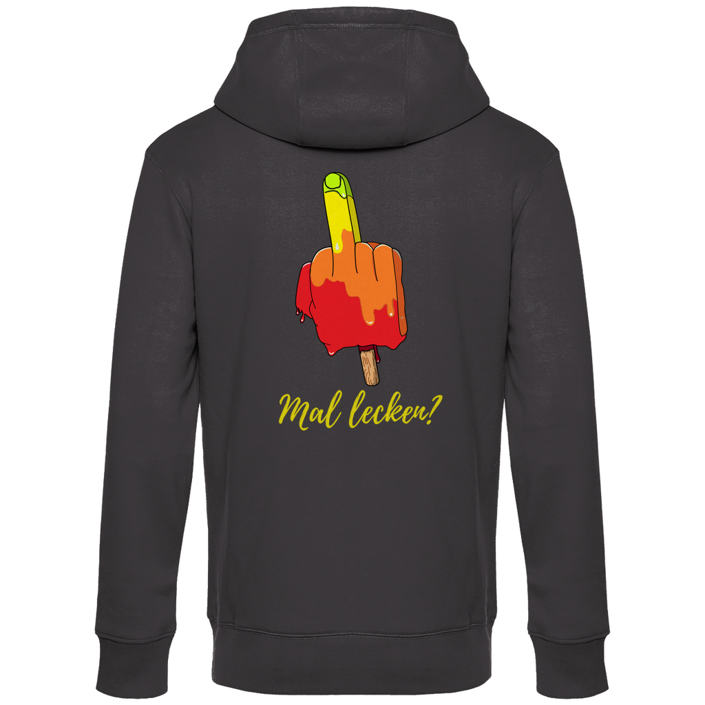 Premium Hoodie "mal lecken?" (Backprint)