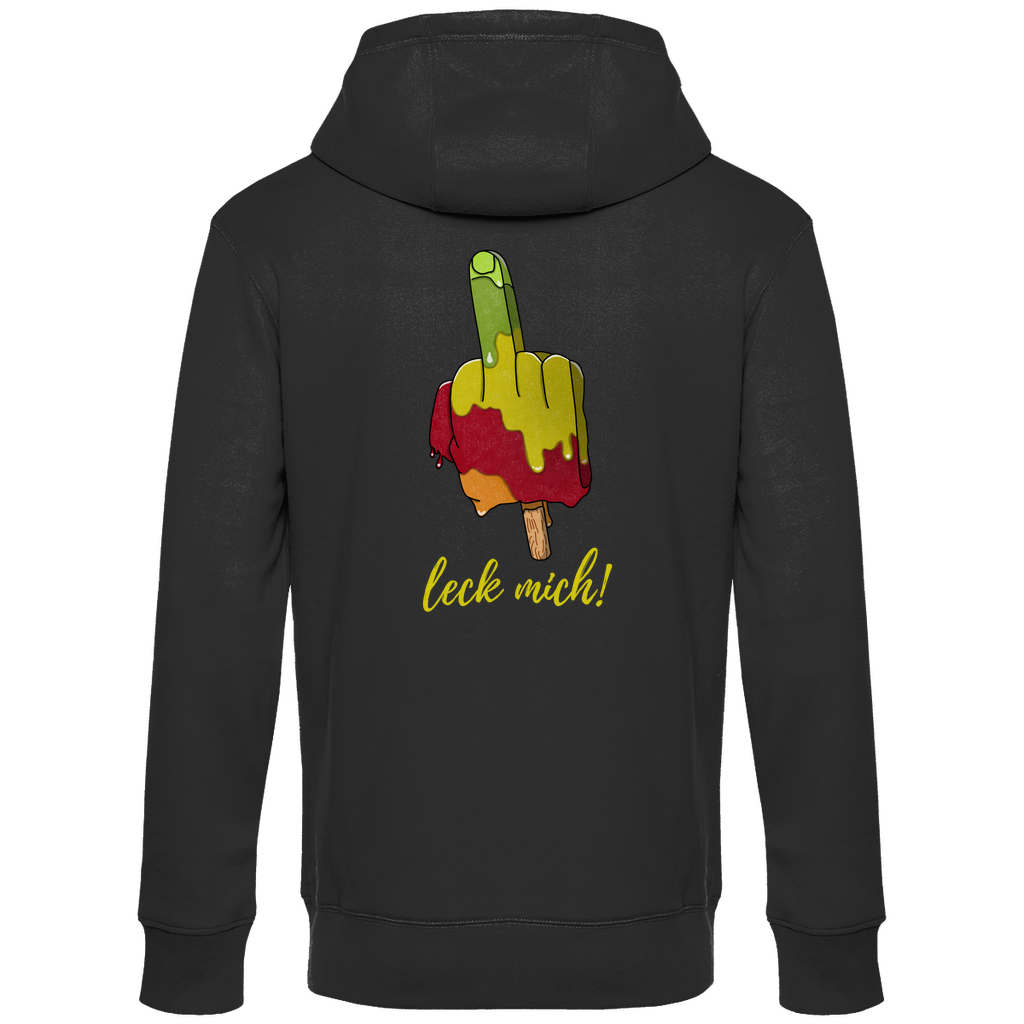 Premium Hoodie "leck mich!" (Backprint)