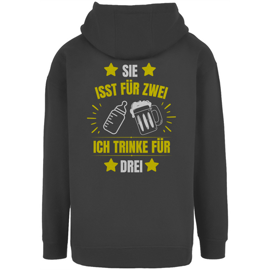 Premium Oversized Hoodie "Werdender Vater" (Backprint)