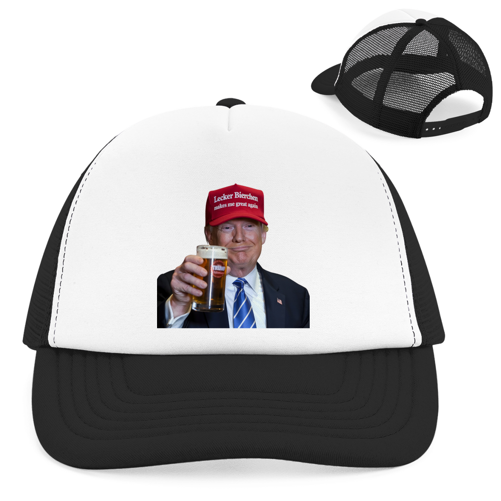 Premium Trucker Cap "Trump - Lecker Bierchen" (Snapback)