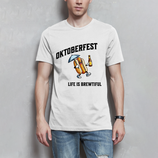 Premium T-Shirt "Life is brewtiful" (Man)