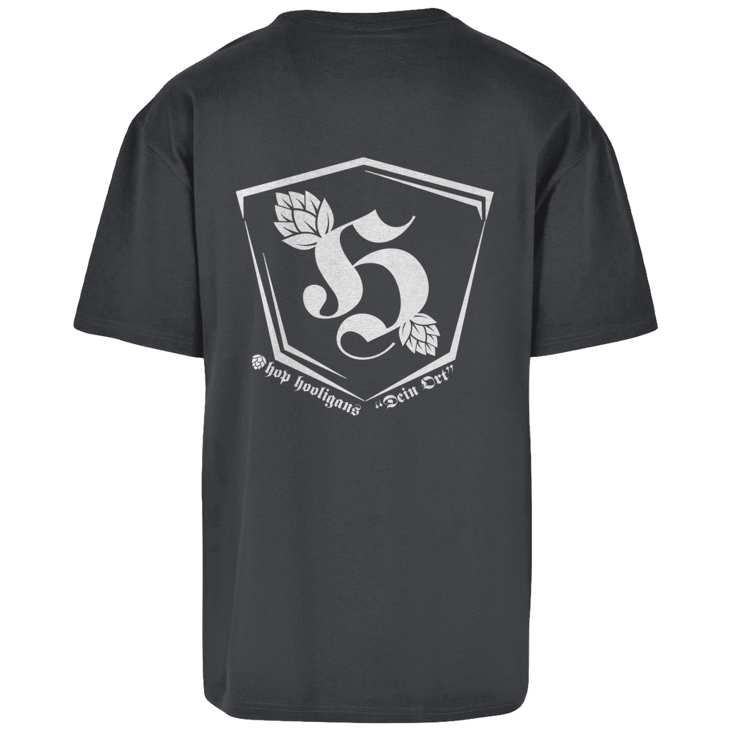 Premium Oversized T-Shirt "Hop Hooligans Headquarters" (personalisierbar)