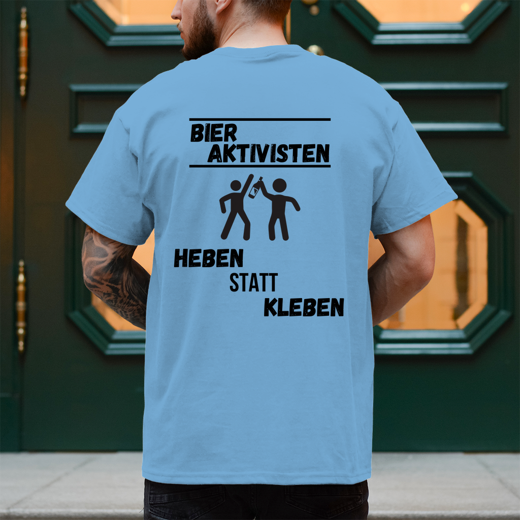 Premium T-Shirt "Bier Aktivisten" (Backprint)