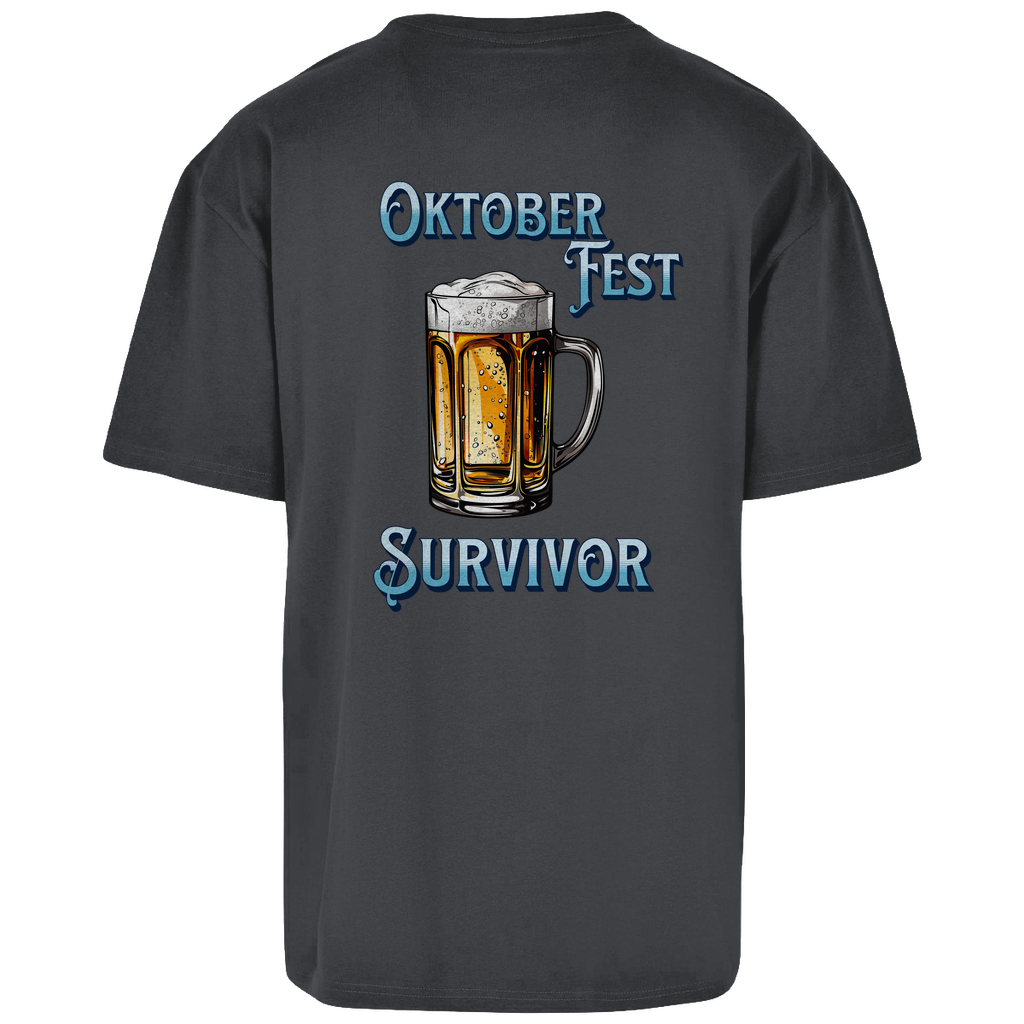 Premium Oversized T-Shirt "Oktoberfest Survivor" (Backprint)