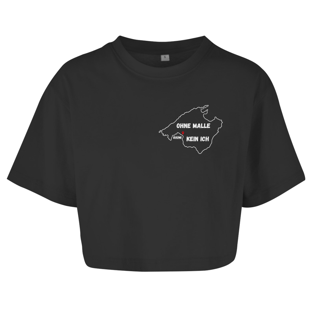 Premium Crop Top "ohne Malle, kein ich [Baumi Edition]"
