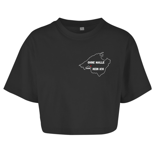 Premium Crop Top "ohne Malle, kein ich [Baumi Edition]"