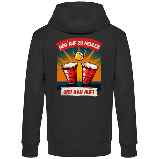 Premium Hoodie "Hör´ auf zu heulen" (Backprint)
