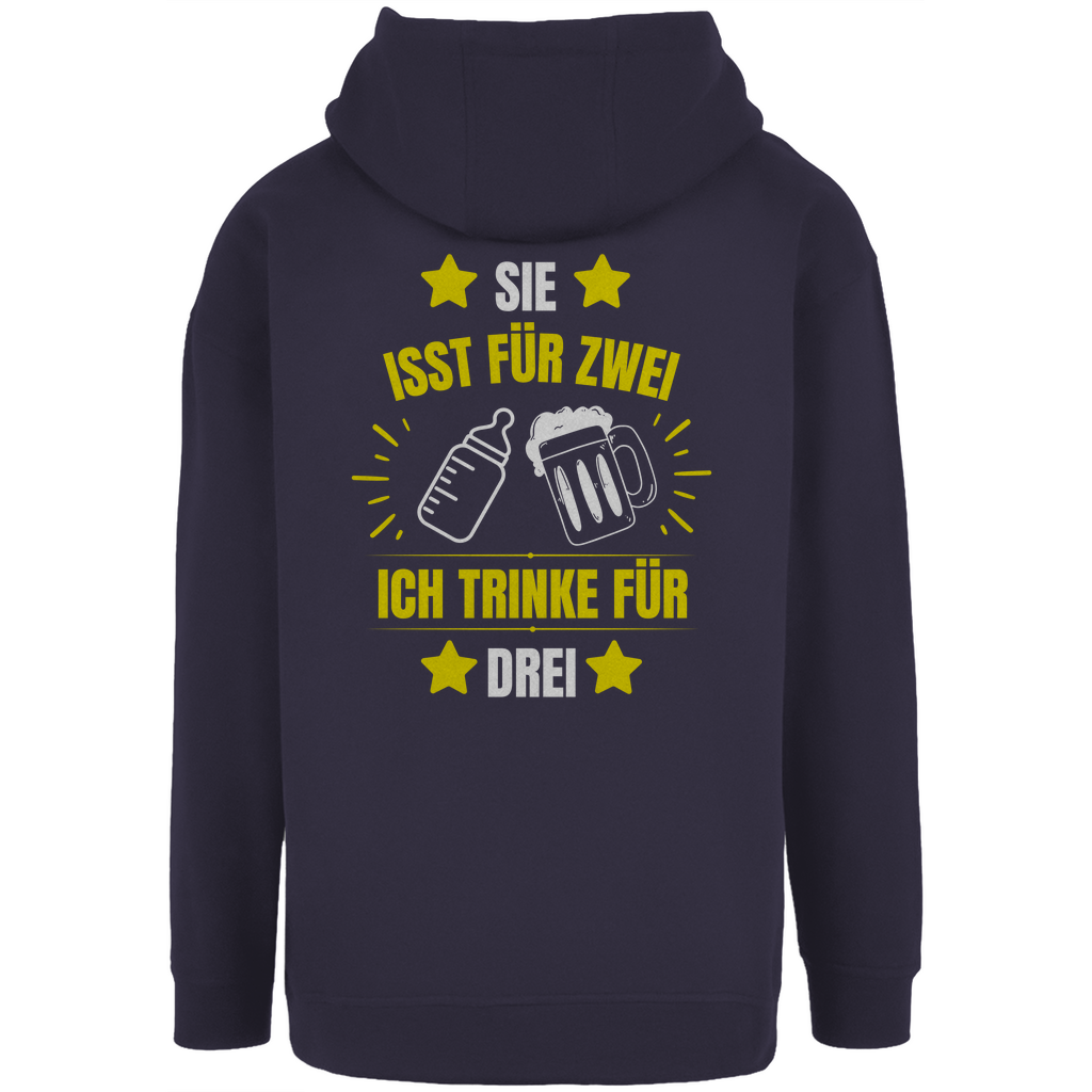 Premium Oversized Hoodie "Werdender Vater" (Backprint)