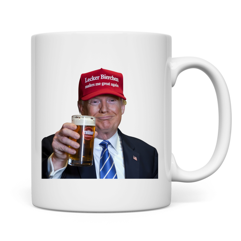 Premium Tasse "Trump - Lecker Bierchen"