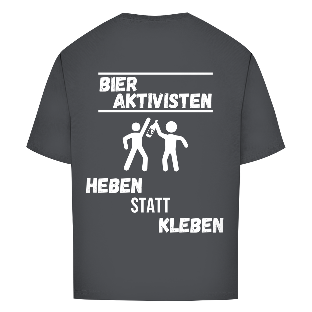 Premium  Oversized T-Shirt "Bier Aktivisten" (Backprint)