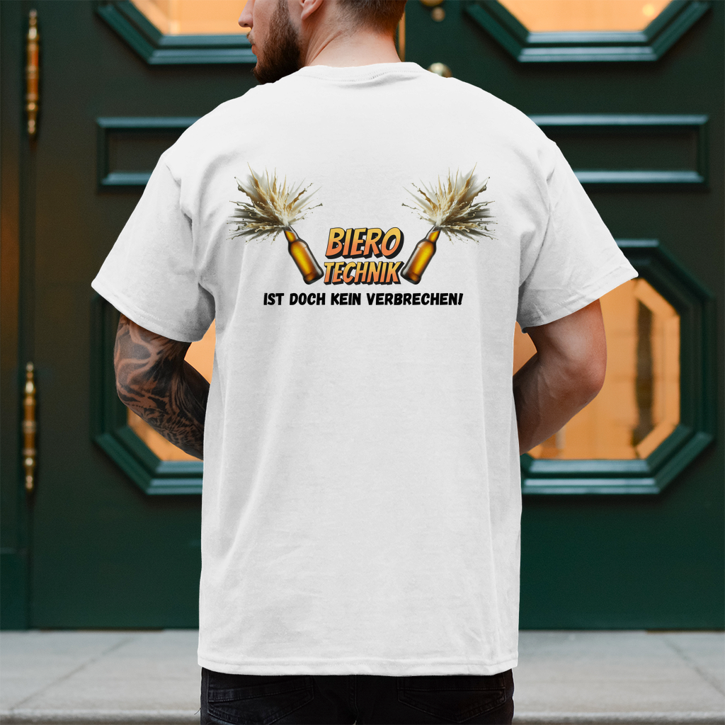 Premium T-Shirt "Biero Technik" (Backprint)