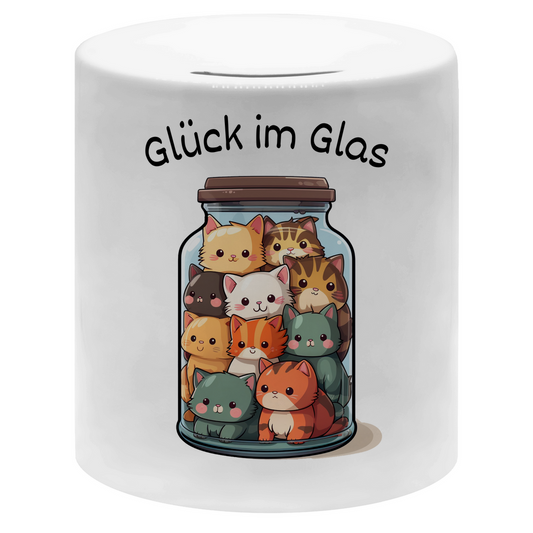 Premium  Spardose "Glück im Glas"
