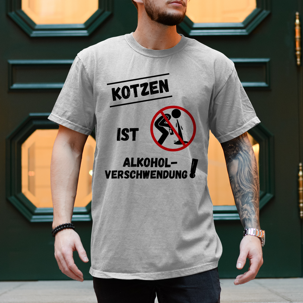 Premium T-Shirt "Alkoholverschwendung"