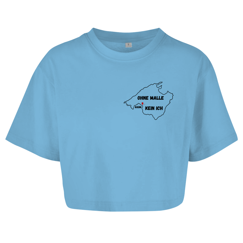 Premium Crop Top "ohne Malle, kein ich [Baumi Edition]"