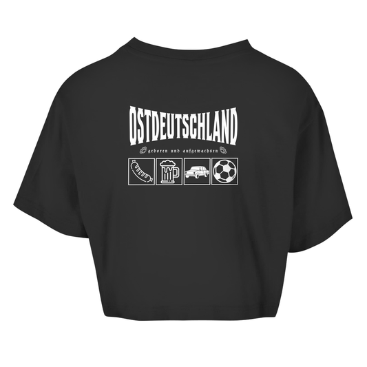 Premium Crop Top "Ossi Originals – Made in DDR" (Backprint)