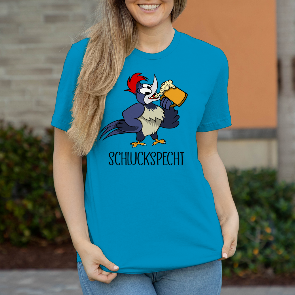Premium T-Shirt "Schluckspecht" (Woman)