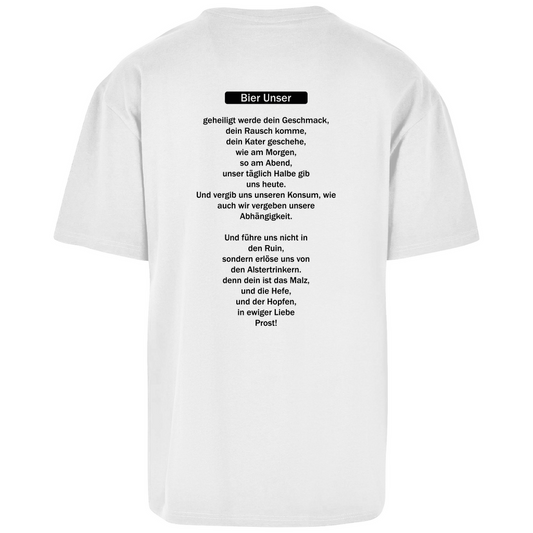 Premium Oversized T-Shirt "Bier Unser" (Backprint)