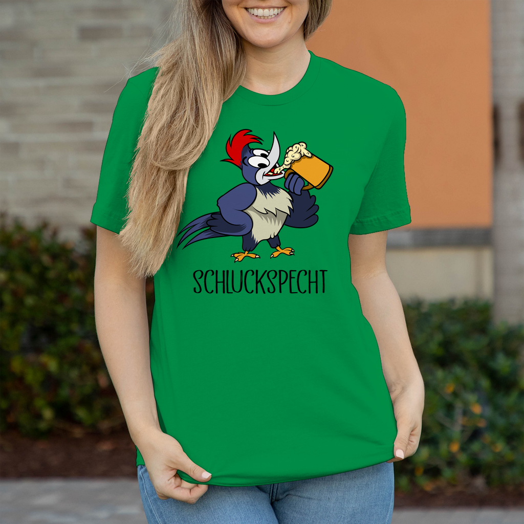 Premium T-Shirt "Schluckspecht" (Woman)