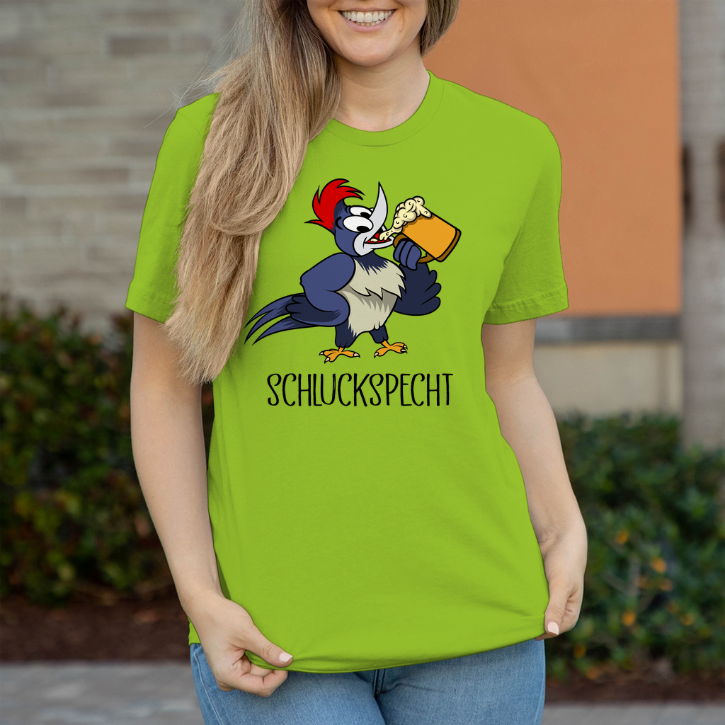 Premium T-Shirt "Schluckspecht" (Woman)