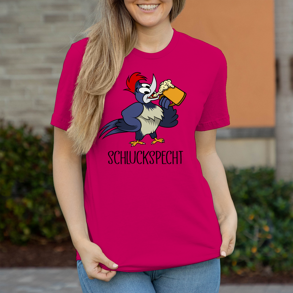 Premium T-Shirt "Schluckspecht" (Woman)