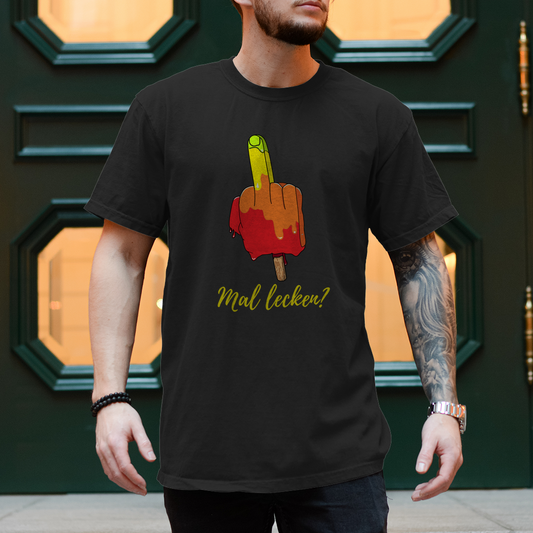Premium T-Shirt "mal lecken?" (Man)