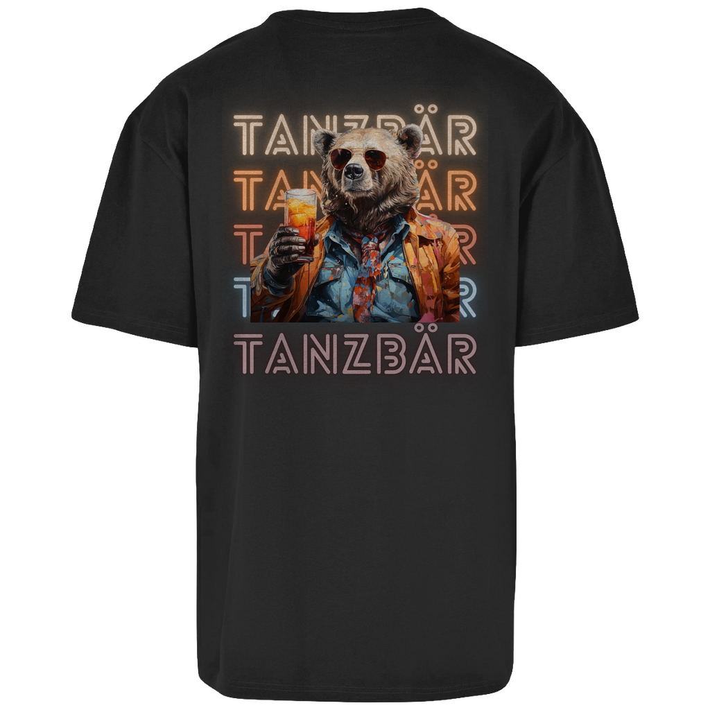 Premium Oversized T-Shirt "Tanzbär" (Backprint)